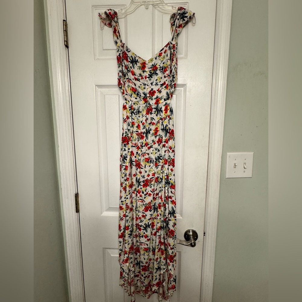 Off-the-shoulder floral dress